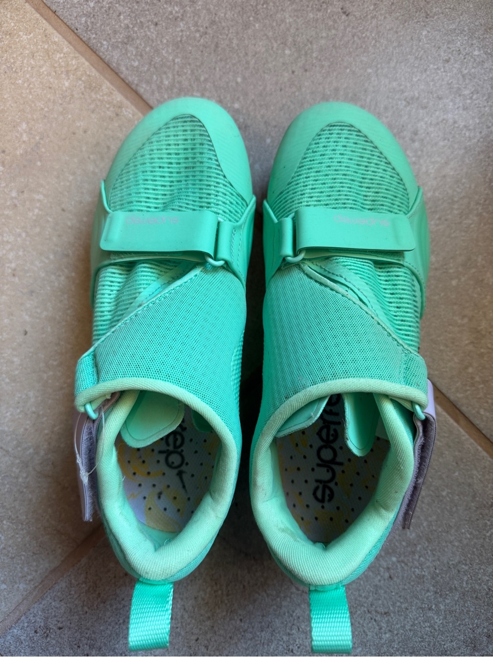 Nike Women’s Peloton Shoes in Mint Green with Black Swoosh